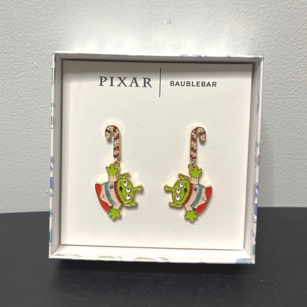 Baublebar X Disney Pixar Alien Candy Cane Drop Earrings Post New Toy Story